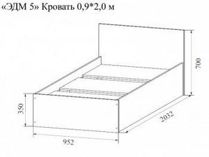 Кровать 900 Эдем-5 в Невьянске - nevyansk.ok-mebel.com | фото 3