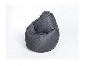 Кресло-мешок Груша велюр темно - серое малое в Невьянске - nevyansk.ok-mebel.com | фото 1
