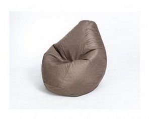 Кресло-мешок Груша велюр коричневое малое в Невьянске - nevyansk.ok-mebel.com | фото 1