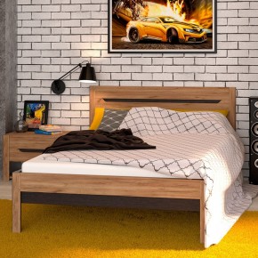 АФИНА А3в Кровать 1400 (крафт) в Невьянске - nevyansk.ok-mebel.com | фото 2