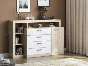 Ангара Комод (Белый глянец/Сонома) в Невьянске - nevyansk.ok-mebel.com | фото 2