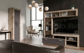 Ангара Шкаф 2-х створчатый (Графит/дуб юкон) в Невьянске - nevyansk.ok-mebel.com | фото 3