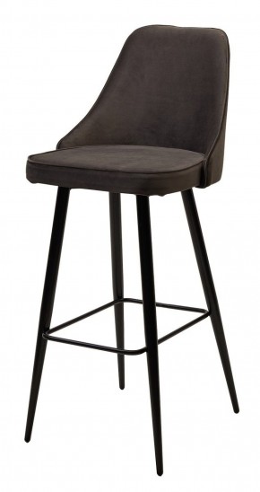 Барный стул NEPAL-BAR ГРАФИТ #14, велюр/ черный каркас (H=78cm) М-City в Невьянске - nevyansk.ok-mebel.com | фото