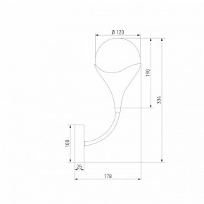 Бра Eurosvet Calyx 60168/1 латунь в Невьянске - nevyansk.ok-mebel.com | фото 3