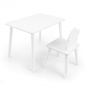 Детский комплект стол и стул «Облачко» Rolti Baby (белый/белый, массив березы/мдф) в Невьянске - nevyansk.ok-mebel.com | фото