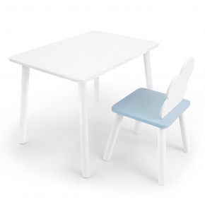 Детский комплект стол и стул «Облачко» Rolti Baby (белый/голубой, массив березы/мдф) в Невьянске - nevyansk.ok-mebel.com | фото