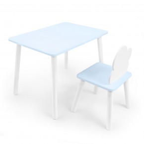 Детский комплект стол и стул «Облачко» Rolti Baby  (голубая столешница/голубое сиденье/белые ножки) в Невьянске - nevyansk.ok-mebel.com | фото