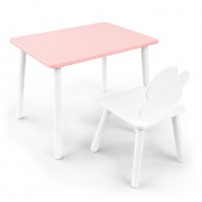 Детский комплект стол и стул «Облачко» Rolti Baby (розовый/белый, массив березы/мдф) в Невьянске - nevyansk.ok-mebel.com | фото