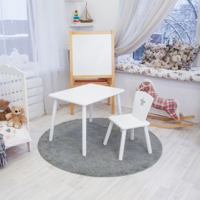 Детский комплект стол и стул «Звезда» Rolti Baby (белый/белый, массив березы/мдф) в Невьянске - nevyansk.ok-mebel.com | фото 2