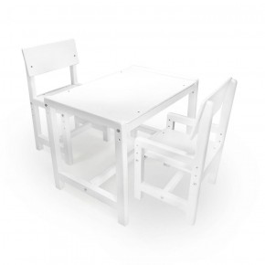 Детский растущий комплект стол и два стула  Я САМ "Лофт" (Белый, Белый) в Невьянске - nevyansk.ok-mebel.com | фото 1