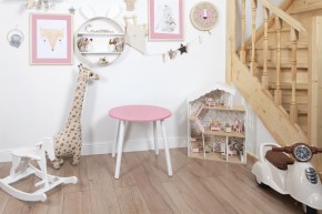 Детский стол круглый Rolti Baby (розовый/белый, массив березы/мдф) в Невьянске - nevyansk.ok-mebel.com | фото 1