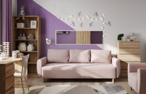 Диван-кровать Тулисия светло-розовый, ткань рогожка в Невьянске - nevyansk.ok-mebel.com | фото