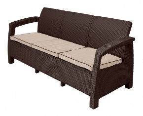 Диван Yalta Premium Sofa 3 Set (Ялта) шоколадный (+подушки под спину) в Невьянске - nevyansk.ok-mebel.com | фото 1