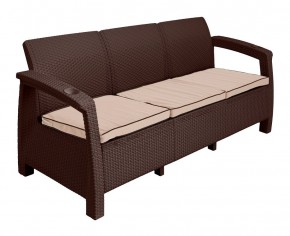 Диван Yalta Premium Sofa 3 Set (Ялта) шоколадный (+подушки под спину) в Невьянске - nevyansk.ok-mebel.com | фото 2