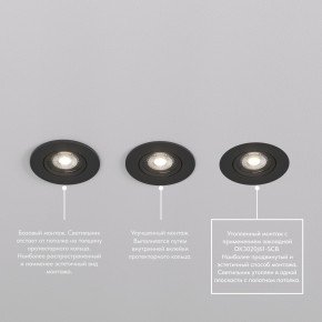 DK3020-BK Встраиваемый светильник, IP 20, 10 Вт, GU5.3, LED, черный, пластик в Невьянске - nevyansk.ok-mebel.com | фото 5