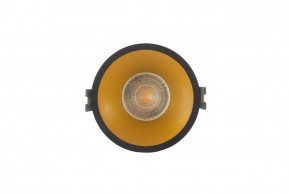 DK3026-BG Встраиваемый светильник, IP 20, 10 Вт, GU5.3, LED, черный/золотой, пластик в Невьянске - nevyansk.ok-mebel.com | фото 1