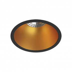 DK3026-BG Встраиваемый светильник, IP 20, 10 Вт, GU5.3, LED, черный/золотой, пластик в Невьянске - nevyansk.ok-mebel.com | фото