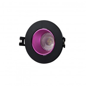 DK3061-BK+PI Встраиваемый светильник, IP 20, 10 Вт, GU5.3, LED, черный/розовый, пластик в Невьянске - nevyansk.ok-mebel.com | фото