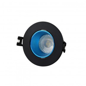 DK3061-BK+СY Встраиваемый светильник, IP 20, 10 Вт, GU5.3, LED, черный/голубой, пластик в Невьянске - nevyansk.ok-mebel.com | фото 1