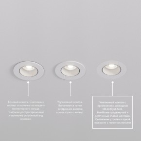 DK3061-WH Встраиваемый светильник, IP 20, 10 Вт, GU5.3, LED, белый/белый, пластик в Невьянске - nevyansk.ok-mebel.com | фото 4