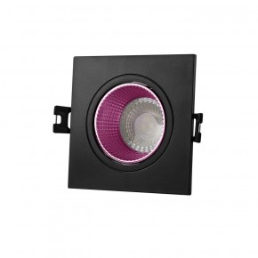 DK3071-BK+PI Встраиваемый светильник, IP 20, 10 Вт, GU5.3, LED, черный/розовый, пластик в Невьянске - nevyansk.ok-mebel.com | фото