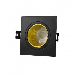 DK3071-BK+YE Встраиваемый светильник, IP 20, 10 Вт, GU5.3, LED, черный/желтый, пластик в Невьянске - nevyansk.ok-mebel.com | фото
