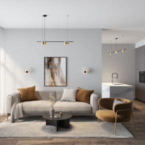 DK5060-BK+SG Бра ORBIT, IP20, 3000К, LED, 10 Вт, черный + сатинированное золото, алюминий в Невьянске - nevyansk.ok-mebel.com | фото 5