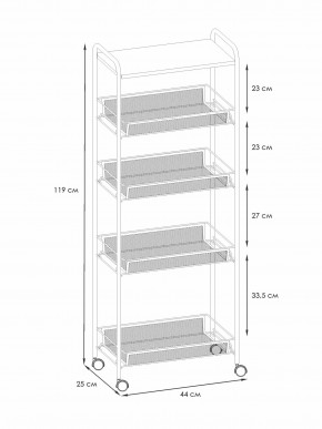 Э 443 ГР Этажерка "Ладья 25КС" Графит в Невьянске - nevyansk.ok-mebel.com | фото 2