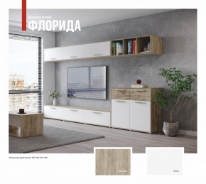 ФЛОРИДА Гостиная (модульная) дуб серый/белый в Невьянске - nevyansk.ok-mebel.com | фото