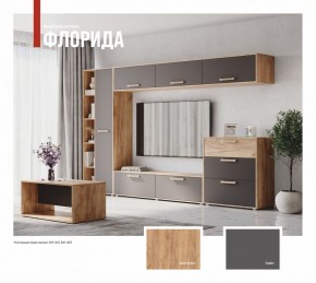 ФЛОРИДА Гостиная (модульная) дуб золотой/графит в Невьянске - nevyansk.ok-mebel.com | фото