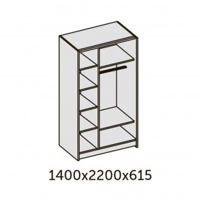 ИННЭС-5 Шкаф-купе 2-х дв. 1400 (2дв. Ф1 - бодега белая) в Невьянске - nevyansk.ok-mebel.com | фото 2