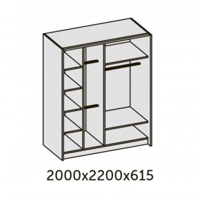 ИННЭС-5 Шкаф-купе 2-х дв. 2000 (2 дв. Ф3 - венге вст. экокожа корич) в Невьянске - nevyansk.ok-mebel.com | фото 2