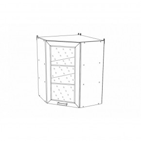 КГ "Агава" ВВУС550 Шкаф навесной угловой h 900 Лиственница светлая в Невьянске - nevyansk.ok-mebel.com | фото