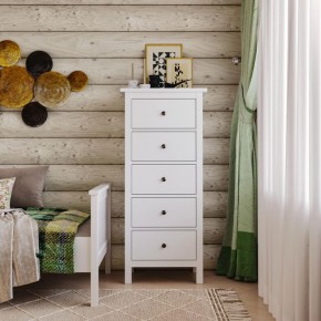 Комод 05 Кантри белый с пятью ящиками в Невьянске - nevyansk.ok-mebel.com | фото 4