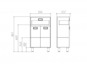 Комод 50 Cube с 1 ящиком Домино (DC5015K) в Невьянске - nevyansk.ok-mebel.com | фото 3