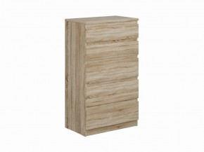 Комод КАСТОР с пятью ящиками, цвет Дуб Сонома в Невьянске - nevyansk.ok-mebel.com | фото