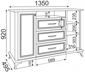 Комод М03 Скарлетт (бодега светлая) в Невьянске - nevyansk.ok-mebel.com | фото 2