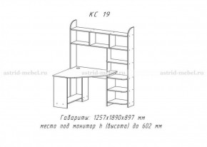 Компьютерный стол №19 (Анкор темный) в Невьянске - nevyansk.ok-mebel.com | фото 3