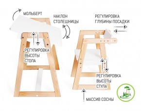 Комплект детской мебели стол и  два стула Я САМ "Лофт-Дуо" (Белый) в Невьянске - nevyansk.ok-mebel.com | фото 7