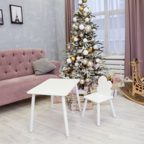 Комплект детской мебели стол и стул Облачко (Белый/Белый/Белый) в Невьянске - nevyansk.ok-mebel.com | фото