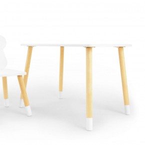 Комплект детской мебели стол и стул Облачко (Белый/Белый/Береза) в Невьянске - nevyansk.ok-mebel.com | фото