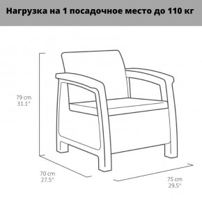 Комплект мебели Корфу Рест (Corfu Rest - without table) капучино-песок в Невьянске - nevyansk.ok-mebel.com | фото 3