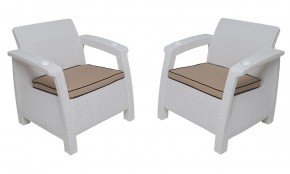 Комплект уличной мебели Yalta Premium Terrace Set (Ялта) белый (+подушки под спину) в Невьянске - nevyansk.ok-mebel.com | фото 4
