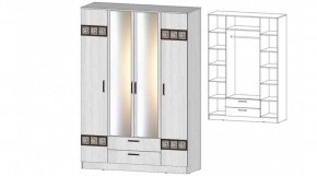 КОСТА-РИКА Шкаф 4-х створчатый (анкор светлый) в Невьянске - nevyansk.ok-mebel.com | фото