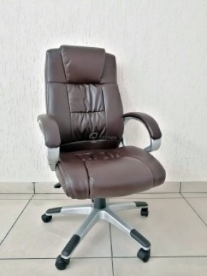 Кресло Barneo K-6 для руководителя (коричневая экокожа) в Невьянске - nevyansk.ok-mebel.com | фото