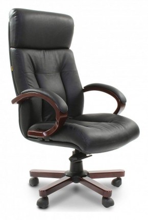 Кресло для руководителя Chairman 421 черный/орех темный, черный в Невьянске - nevyansk.ok-mebel.com | фото