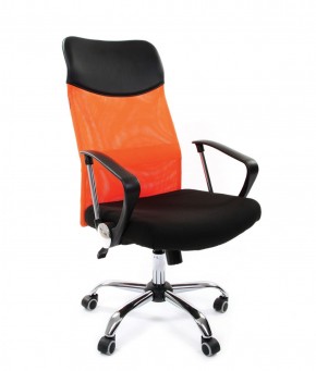Кресло для руководителя CHAIRMAN 610 N (15-21 черный/сетка оранжевый) в Невьянске - nevyansk.ok-mebel.com | фото