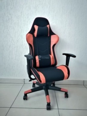 Кресло геймерское Barneo K-50 (черная сетка оранжевые вставки) в Невьянске - nevyansk.ok-mebel.com | фото 1