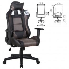 Кресло компьютерное BRABIX "GT Racer GM-100" (черное/коричневое) 531819 в Невьянске - nevyansk.ok-mebel.com | фото 2