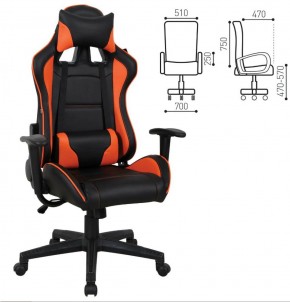 Кресло компьютерное BRABIX "GT Racer GM-100" (черное/оранжевое) 531925 в Невьянске - nevyansk.ok-mebel.com | фото 2